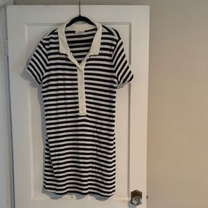 universal thread - navy/white striped mini dress